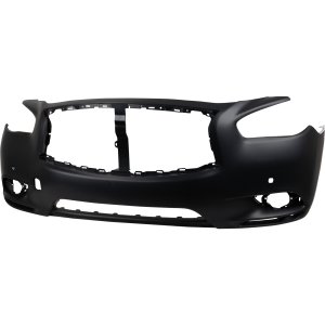 Front Bumper Cover for Infiniti JX35 2013, QX60 2014-2015, Primed (Ready to Paint), with Premium Package and Object Sensor Holes, Replacement