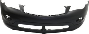 Front Bumper Cover for Infiniti EX35/EX37 (2008-2013)/QX50 (2014-2015), Primed (Ready to Paint), Without Around View Monitor, Without Park Distance Control Sensor Holes, Replacement