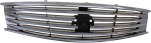 Chrome Shell and Insert Grille for Infiniti G37 2008-2015/Q60 2014-2015, without Aero and Sport Package, Convertible/Coupe, Replacement