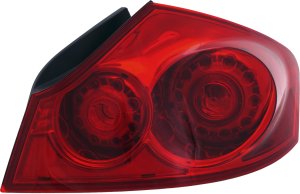Tail Light Assembly for Infiniti G35 (2007-2008), G37 (2009-2013), Q40 (2015), Right (Passenger), Red Lens, Sedan, Replacement