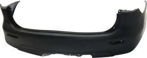 Rear Bumper Cover for Infiniti JX35 2013, QX60 2014-2015, Primed (Ready to Paint), without Premium Package, with Towing Package, Replacement