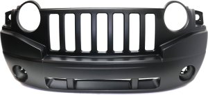 Front Bumper Cover for Jeep Compass 2007-2010, Primed (Ready to Paint), Without Rallye Package, Replacement