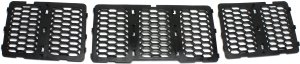 Honeycomb Insert Textured Black Shell and Insert Grille for 2014-2016 Jeep Grand Cherokee, Code MFF, MFE, MFK, Replacement