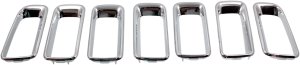 Grille Molding for Jeep Compass 2011-2017, Chrome Insert, 7-Piece Kit, Replacement
