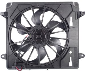 Radiator Fan Assembly for Jeep Wrangler (JK) 2007-2011, Includes Resistor, Replacement