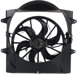 Radiator Fan Assembly for Jeep Grand Cherokee 1999-2003, Includes Fan, Motor, Shroud, Suitable for 4.0L Engine, Without Towing Package, Replacement
