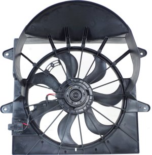Radiator Fan Assembly for Jeep Commander 2008-2010/ Jeep Grand Cherokee 2009-2010, 3.7L/4.7L Engines, Includes Fan Shroud and Resistor, Replacement