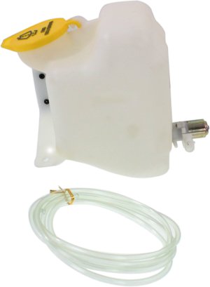 Washer Reservoir Assembly for Jeep Wrangler 1997-2002, Includes Pump and Cap, Single Pump, Replacement