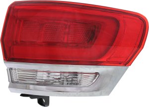 Tail Light Assembly for Jeep Grand Cherokee WK 2014-2022, Right (Passenger) Side Outer, Excluding SRT/Trailhawk/Trackhawk Models, with Chrome Trim, Replacement