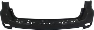 Rear Bumper Cover for Jeep Grand Cherokee 2011-2015, Primed (Ready to Paint), without Blind Spot Detection, with Parking Aid Sensor Holes, Excludes SRT Models, Replacement