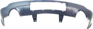 Rear Bumper Cover for Jeep Grand Cherokee WK 2014-2022, Lower, Primed (Ready to Paint), 80th Anniversary/Laredo/Limited/Overland/Summit/Trailhawk Models, w/ Towing Package, w/ Dual Exhaust Holes, Type 2, Replacement