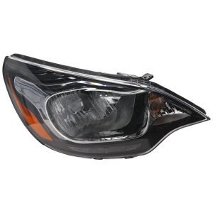 Headlight Assembly for Kia RIO Sedan, 2012-2017, Left (Driver), Halogen, without LED Position Light, Replacement