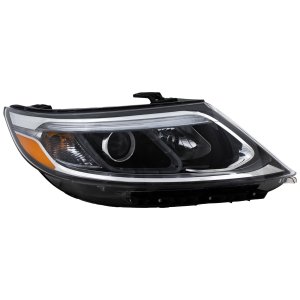 Headlight Assembly for Kia Sorento LX Model 2014-2015, Right (Passenger) Side, Halogen, Without LED Accents and Auto Level Control, Replacement