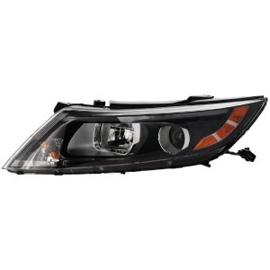 Headlight Assembly for 2014-2015 Optima, Left (Driver), Halogen, Without LED Position Light, Excludes Hybrid Model, USA Built Vehicle, Replacement