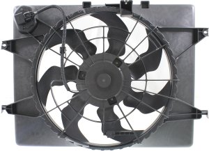 Radiator Fan Assembly for Kia Optima 2011-2014, 2.4L Engine, Excludes Hybrid Models, Includes Resistor, Replacement