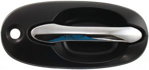 Front Exterior Door Handle for Kia Sedona 2002-2005, Right (Passenger), Chrome Lever, EX Model, Replacement