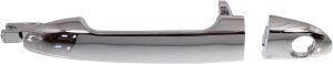 Front Exterior Door Handle for Kia Spectra 2004-2009, Left (Driver), All Chrome, Handle+Cover, with Keyhole, New Body Style, Replacement