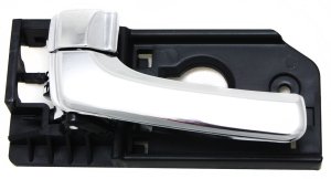 Front Interior Door Handle for Kia Sedona 2006-2012, Hyundai Entourage 2007-2008, All Chrome, Left (Driver) Side, Replacement