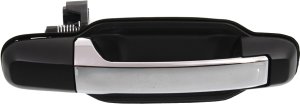 Rear Exterior Door Handle for Kia Sorento EX Model 2003-2009, Right (Passenger), Primered (Ready to Paint) Bezel, Chrome Lever, Replacement