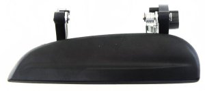 Rear Exterior Door Handle for Kia RIO 2003-2005, Left (Driver), Smooth Black, Sedan/Wagon, Replacement