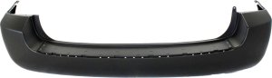 Rear Bumper Cover for Kia Sedona 2007-2010, Primed (Ready to Paint), Without Park Assist Sensor Holes, Base Model, Replacement
