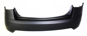Rear Bumper Cover for Kia Forte 2010-2013 Sedan, Upper Section, Primed (Ready to Paint), Replacement