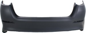 Rear Bumper Cover for Kia Optima 2014-2015, Primed (Ready to Paint), Without Intelligent Parking Assist System Holes, Excludes Hybrid Models, USA Built, Replacement