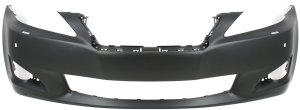 Front Bumper Cover for Lexus IS250/IS350 2009-2010, Primed (Ready to Paint), Excluding C Model, with Pre-Collision System, Headlight Washer and Parking Assist Sensor Holes, Replacement