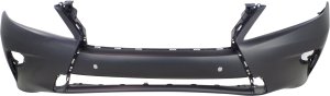 Front Bumper Cover for RX350/RX450H 2013-2015, Primed (Ready to Paint), Without F Sport Package, Without Headlight Washer Holes, With Park Assist Sensor Holes, for RX350 Japan Built Vehicle, Replacement