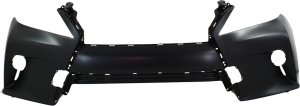 Front Bumper Cover for Lexus RX350/RX450H 2013-2015, Primed (Ready to Paint), with F Sport Package, without Headlight Washer and Park Assist Sensor Holes, for RX350 Canada/Japan Built Vehicle, Replacement