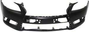 Front Bumper Cover for Lexus LS600H 2013-2013 and LS460 2013-2017, Primed (Ready to Paint), Without F Sport Package, Without Headlight Washer Holes, Base Model, Replacement