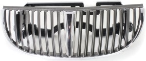 Chrome Shell and Insert Grille for Lincoln Town Car 1998-2002, Replacement