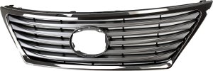 Chrome Shell/Gray Painted Insert Grille for Lexus LS460 2010-2012, without Pre-Collision System, Replacement