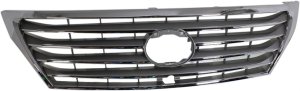 Chrome Shell/Painted Gray Insert Grille for 2008-2011 LX570, with Front View Camera, Replacement