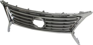 Grille for Lexus RX350 2013-2015, Silver Shell and Insert, without F Sport Package, Canada Built, Replacement