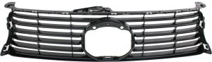 Grille for Lexus GS350 (2013-2016), GS450H (2013-2015), Gray Shell and Insert, without F Sport Package, without Pre-Collision System, Replacement