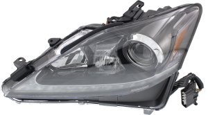 Headlight for Lexus IS250/IS350 2011, Left (Driver) Lens and Housing, Without HID Kit, Xenon, Excludes C Model, Replacement