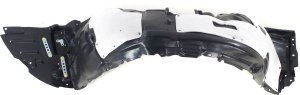 Front Fender Liner, Left (Driver) Side, Plastic, Vacuum Form, with Extension Sheet for 2013-2017 Lexus LS460/LS600H, Excluding F Sport Package, Replacement