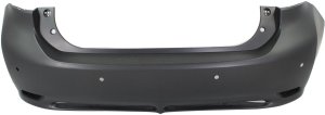 Rear Bumper Cover for Lexus CT200H (2011-2013), Primed (Ready to Paint), Excluding F Sport Package, With Parking Aid Sensor Holes, Replacement