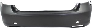 Rear Bumper Cover for Lexus LS460 2007-2009, Primed (Ready to Paint), Without Park Assist Sensor Holes, Replacement