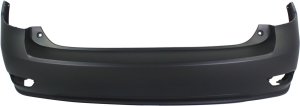 Rear Bumper Cover for Lexus RX350/RX450H (2010-2015), Primed (Ready to Paint), Without Parking Aid Sensor Holes, Replacement