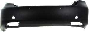 Primed (Ready to Paint) Rear Bumper Cover for Lexus LS460/LS600H 2007-2009 with Parking Assist Sensor Holes, Replacement