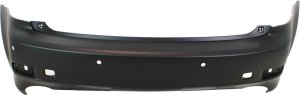 Rear Bumper Cover for Lexus IS250/IS350 (2011-2013), Primed (Ready to Paint), with Parking Distance Control Sensor Holes and Pre-Collision System, Excludes C Model, Replacement