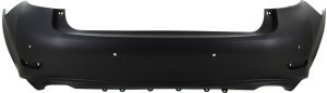 Rear Bumper Cover for Lexus ES350 (2013-2015), Primed (Ready to Paint), With Parking Aid Sensor Holes, Replacement