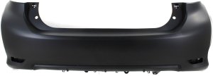 Rear Bumper Cover for Lexus CT200H 2011-2013, Primed (Ready to Paint), with F Sport Package, without Parking Aid Sensor Holes, Replacement