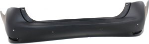 Rear Bumper Cover for Lexus GS450H (2016-2018), GS350 (2016-2020), Primed (Ready to Paint), with Parking Aid Sensor Holes, Replacement