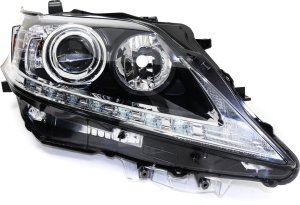 Headlight Lens and Housing for Lexus RX350/RX450H 2013-2015, Right (Passenger), Halogen with LED Daytime Running Light, Built in Japan, Replacement