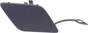 Front Bumper Tow Hook Cover for Mercedes-Benz C-Class 2012-2015, Right (Passenger), Primed (Ready to Paint), with AMG Package, (Excluding C63 Model), Coupe/Sedan 2012-2014, Replacement