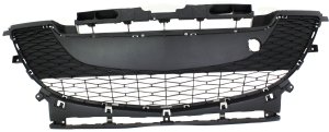 Textured Gray Front Bumper Grille for 2010-2011 Mazda 3 with 2.0L Engine, Replacement
