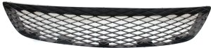 Front Bumper Grille for 2004-2006 Mazda 3 Hatchback, Textured Black, Without Turbo, Replacement